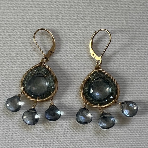 Dana Kellin 14k Gold Fill Teardrop Earrings - Picture 4 of 4